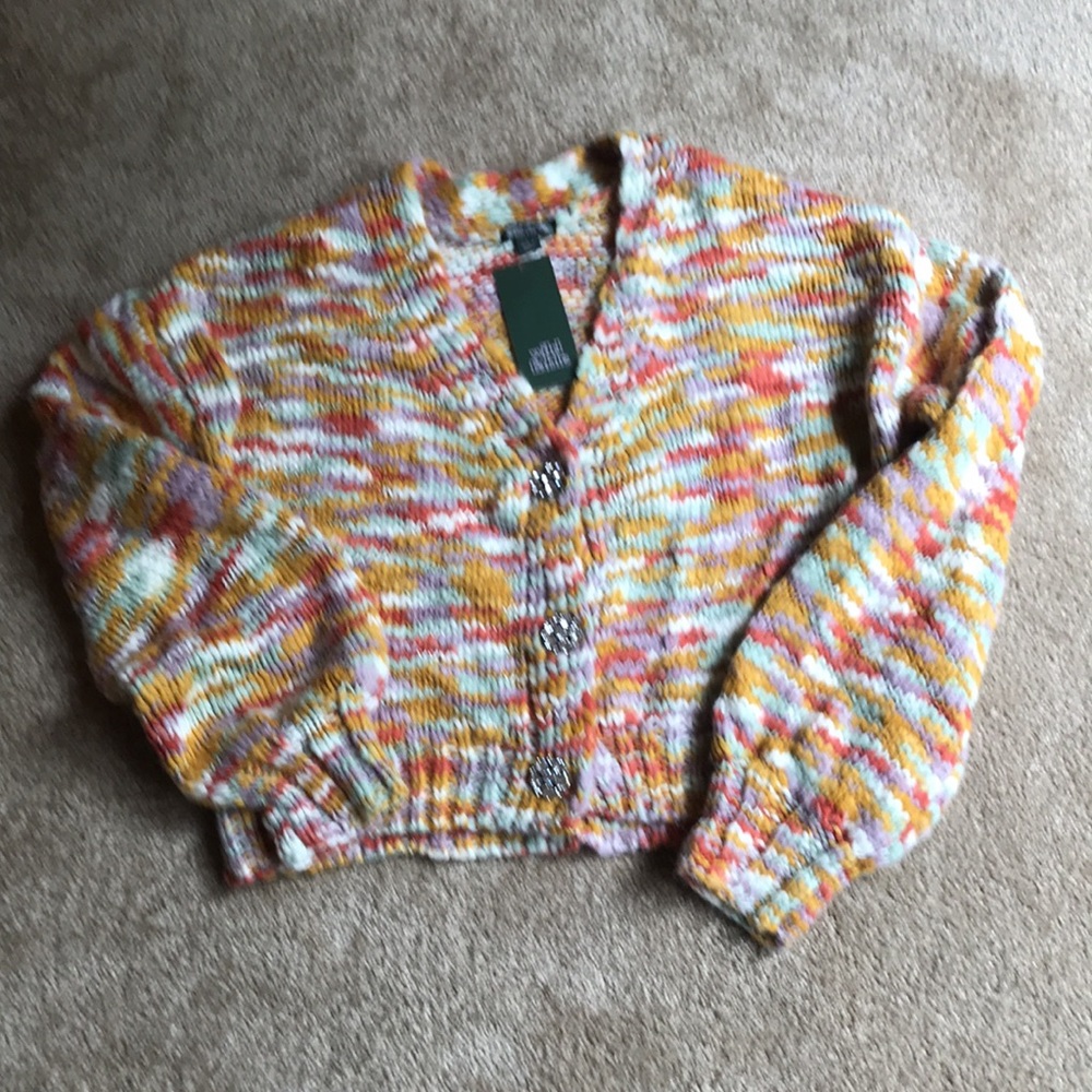 wild fable cropped knit cardigan